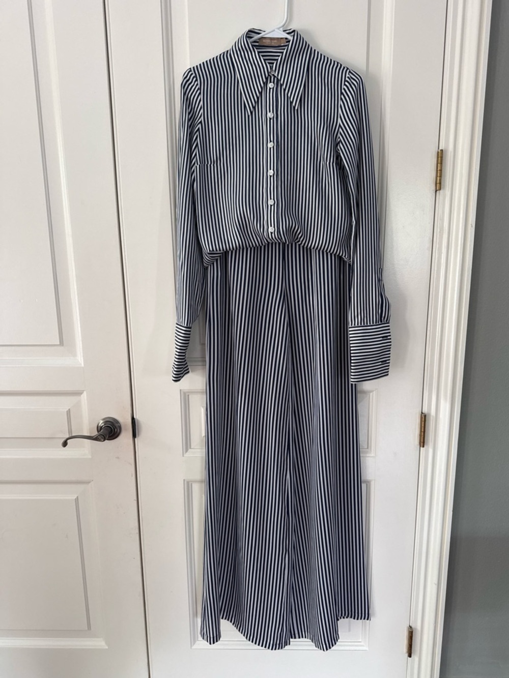 Michael Kors Collection - Women’s Matching Maritime/White Silk Set